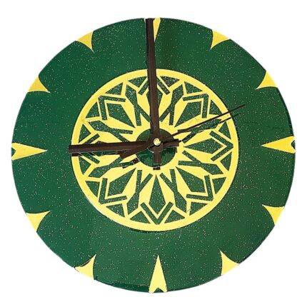 Green Wellness Vibes Clock